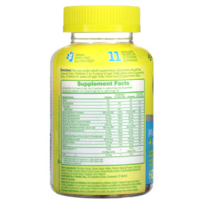 Thành phần vi chất của Culturelle Kids Probiotics Multivitamin + Probiotic Peach-Orange & Mixed Berry 60 Gummies 049100401485