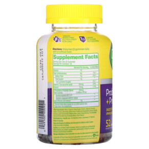 Thành phần vi chất của Culturelle Probiotic + Prebiotic Gummies Mixed Berry 52 Gummies 049100400921