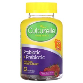 Thực phẩm chức năng Culturelle Probiotic + Prebiotic Gummies Mixed Berry 52 Gummies 049100400921