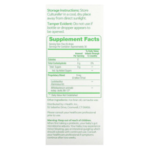 Thành phần vi chất của Culturelle Probiotics Baby Calm + Comfort Probiotic + Chamomile Drops 0-12 Months .29 fl oz (8.5 ml) 049100400525