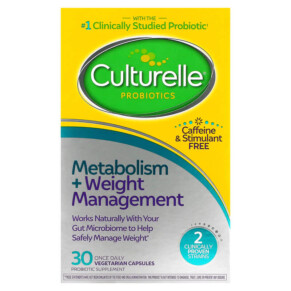 Thực phẩm chức năng Culturelle Probiotics Metabolism + Weight Management 30 Vegetarian Capsules 049100400945