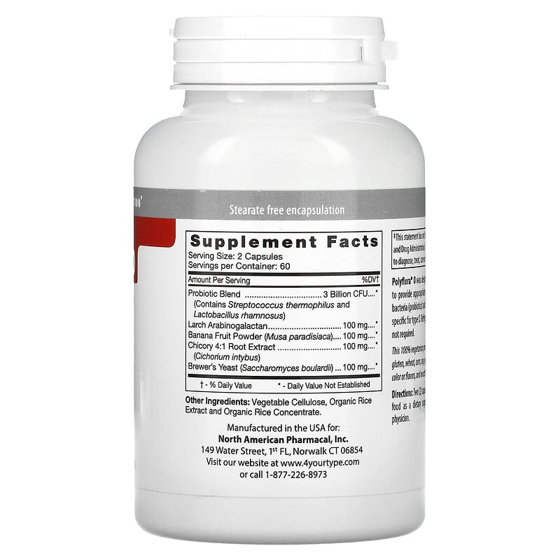 D'Adamo Personalized Nutrition Polyflora 120 Vegetarian Capsules 2 Thành phần vi chất của D'Adamo Personalized Nutrition Polyflora 120 Vegetarian Capsules 858394000225
