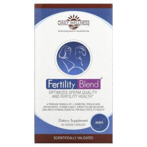 Thực phẩm chức năng Daily Wellness Company Fertility Blend Men 60 Veggie Capsules 631462230157