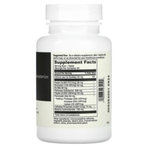 Thành phần vi chất của DaVinci Laboratories of Vermont All-Zyme 90 Tablets 026664234094