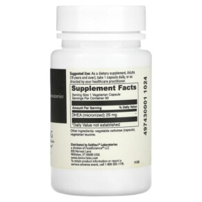 Thành phần vi chất của DaVinci Laboratories of Vermont Micronized DHEA 25 mg 90 Capsules 026664249890
