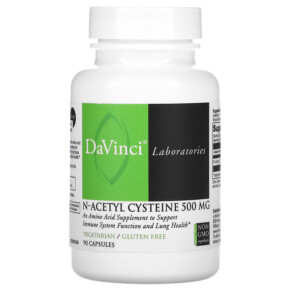 Thực phẩm chức năng DaVinci Laboratories of Vermont N-Acetyl Cysteine 500 mg 90 Capsules 026664229090