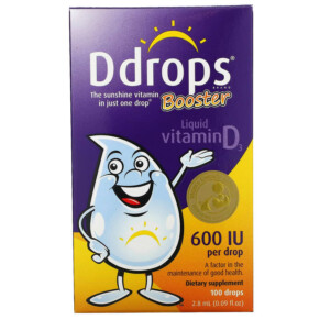 Thực phẩm chức năng Ddrops Booster Liquid Vitamin D3 600 IU 0.09 fl oz (2.8 ml) 851228000118