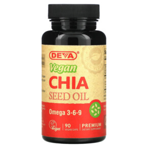 Thực phẩm chức năng Deva Premium Vegan Chia Seed Oil 90 Vegan Caps 895634000263
