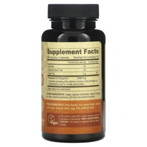 Thành phần vi chất của Deva Premium Vegan Flaxseed Oil 90 Vegan Caps 895634000201