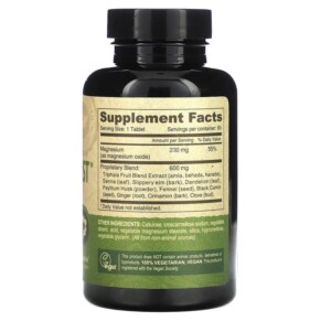 Thành phần vi chất của Deva Vegan Colon Assist 600 mg 90 Tablets 895634000164