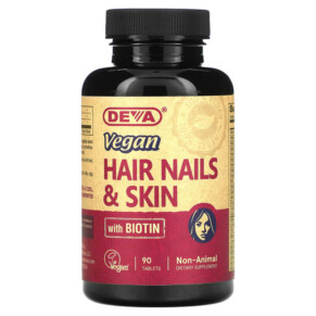 Thực phẩm chức năng Deva Vegan Hair Nails & Skin with Biotin 90 Tablets 895634000072