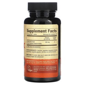 Thành phần vi chất của Deva Vegan Hyaluronic Acid 100 mg 90 Tablets 895634000454