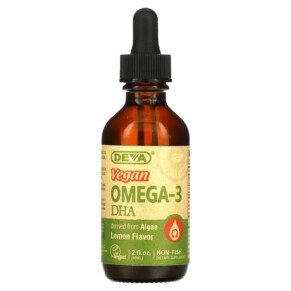 Thực phẩm chức năng Deva Vegan Omega-3 DHA Lemon 2 fl oz (60 ml) 895634000287