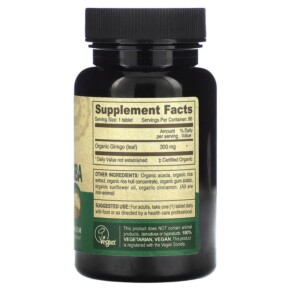 Thành phần vi chất của Deva Vegan Organic Ginkgo Biloba 90 Tablets 895634000140
