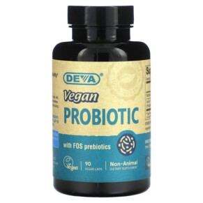 Thực phẩm chức năng Deva Vegan Probiotic with FOS Prebiotic 90 Vegan Caps 895634000515