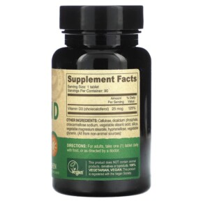 Thành phần vi chất của Deva Vegan Vitamin D 1.000 IU 90 Tablets 895634000591