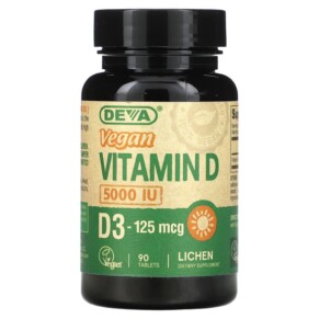 Thực phẩm chức năng Deva Vegan Vitamin D3 125 mcg (5.000 IU) 90 Tablets 895634000614