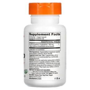 Thành phần vi chất của Doctor's Best 5-HTP 100 mg 60 Veggie Caps 753950000773