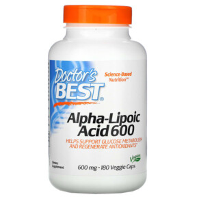 Thực phẩm chức năng Doctor's Best Alpha-Lipoic Acid 600 600 mg 180 Veggie Caps 753950002494