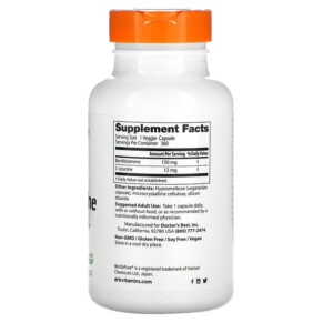 Thành phần vi chất của Doctor's Best Benfotiamine with BenfoPure 150 mg 360 Veggie Caps 753950002692