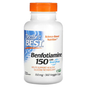 Thực phẩm chức năng Doctor's Best Benfotiamine with BenfoPure 150 mg 360 Veggie Caps 753950002692