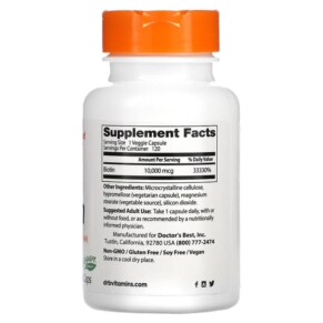 Thành phần vi chất của Doctor's Best Biotin 10.000 mcg 120 Veggie Caps 753950003736