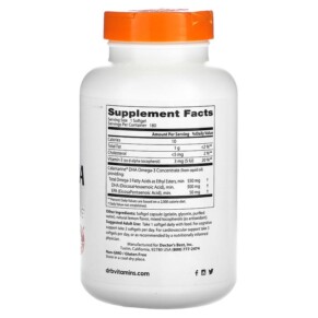 Thành phần vi chất của Doctor's Best Calamari DHA Omega-3 with Calamarine 180 Softgels 753950002609