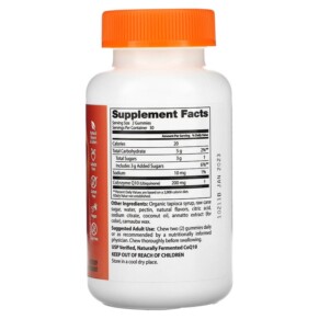 Thành phần vi chất của Doctor's Best CoQ10 Gummies Mango Madness 100 mg 60 Gummies 753950005266