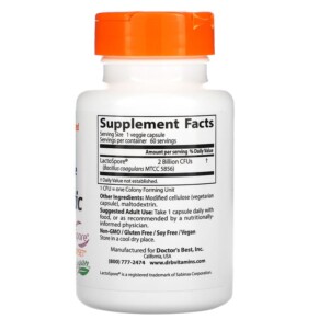 Thành phần vi chất của Doctor's Best Digestive Health Probiotic with LactoSpore 2 Billion 60 Veggie Caps 753950004641