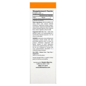 Thành phần vi chất của Doctor's Best Double Strength SAM-e (Disulfate Tosylate) 400 mg 30 Enteric Coated Tablets 753950001510