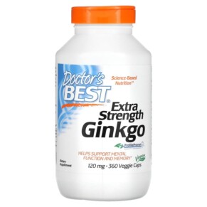 Thực phẩm chức năng Doctor's Best Extra Strength Ginkgo 120 mg 360 Veggie Caps 753950002739