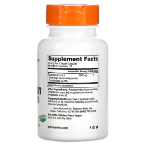 Doctor's Best Fucoidan 70% 300 mg 60 Veggie Caps 3 Thành phần vi chất của Doctor's Best Fucoidan 70% 300 mg 60 Veggie Caps 753950001657