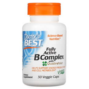 Thực phẩm chức năng Doctor's Best Fully Active B Complex with Quatrefolic 30 Veggie Caps 753950002999