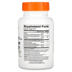 Thành phần vi chất của Doctor's Best Glucosamine Chondroitin MSM + UCII 90 Veggie Capsule 753950005921