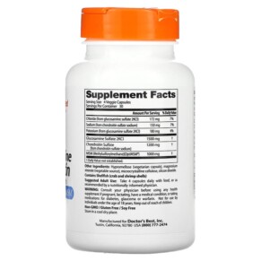 Thành phần vi chất của Doctor's Best Glucosamine Chondroitin MSM with OptiMSM 120 Veggie Caps 753950000803