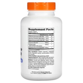 Thành phần vi chất của Doctor's Best Glucosamine Chondroitin MSM with OptiMSM 240 Capsules 753950000810