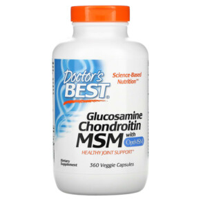 Thực phẩm chức năng Doctor's Best Glucosamine Chondroitin MSM with OptiMSM 360 Veggie Capsules 753950003644