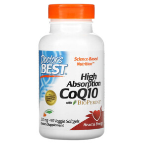 Thực phẩm chức năng Doctor's Best High Absorption CoQ10 with BioPerine 300 mg 90 Veggie Softgels 753950005273