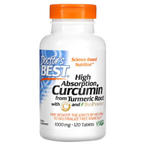 Thực phẩm chức năng Doctor's Best High Absorption Curcumin 1.000 mg 120 Tablets 753950001954