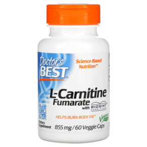 Thực phẩm chức năng Doctor's Best L-Carnitine Fumarate with Biosint Carnitines 855 mg 60 Veggie Caps 753950001060