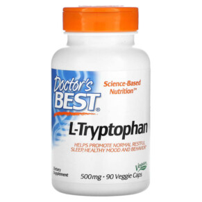 Thực phẩm chức năng Doctor's Best L-Tryptophan  500 mg 90 Veggie Caps 753950001268