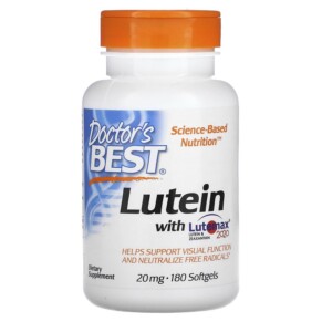 Thực phẩm chức năng Doctor's Best Lutein with Lutemax 2020 20 mg 180 Softgels 753950003705