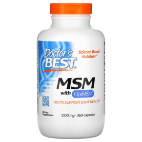 Thực phẩm chức năng Doctor's Best MSM with OptiMSM 1.000 mg 360 Capsules 753950003170