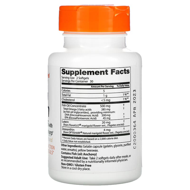 Doctor's Best Natural Vision Enhancers with FloraGlo Lutein 60 Softgels 2 Thành phần vi chất của Doctor's Best Natural Vision Enhancers with FloraGlo Lutein 60 Softgels 753950003118