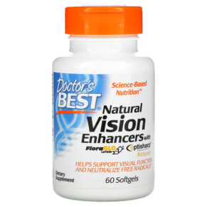 Thực phẩm chức năng Doctor's Best Natural Vision Enhancers with FloraGlo Lutein 60 Softgels 753950003118