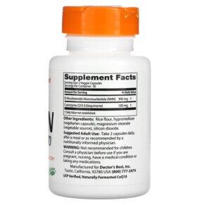 Thành phần vi chất của Doctor's Best NMN 150 mg + CoQ10 50 mg 60 Veggie Caps 753950005969