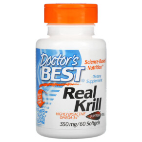 Thực phẩm chức năng Doctor's Best Real Krill 350 mg 60 Softgel 753950002241
