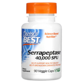 Thực phẩm chức năng Doctor's Best Serrapeptase 40.000 SPU 90 Veggie Caps 753950001497