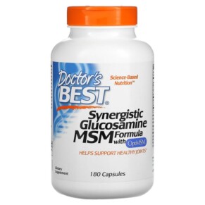 Thực phẩm chức năng Doctor's Best Synergistic Glucosamine MSM Formula with OptiMSM 180 Capsules 753950000704