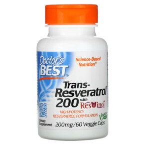 Thực phẩm chức năng Doctor's Best Trans-Resveratrol 200 with Resvinol 200 mg 60 Veggie Caps 753950002111
